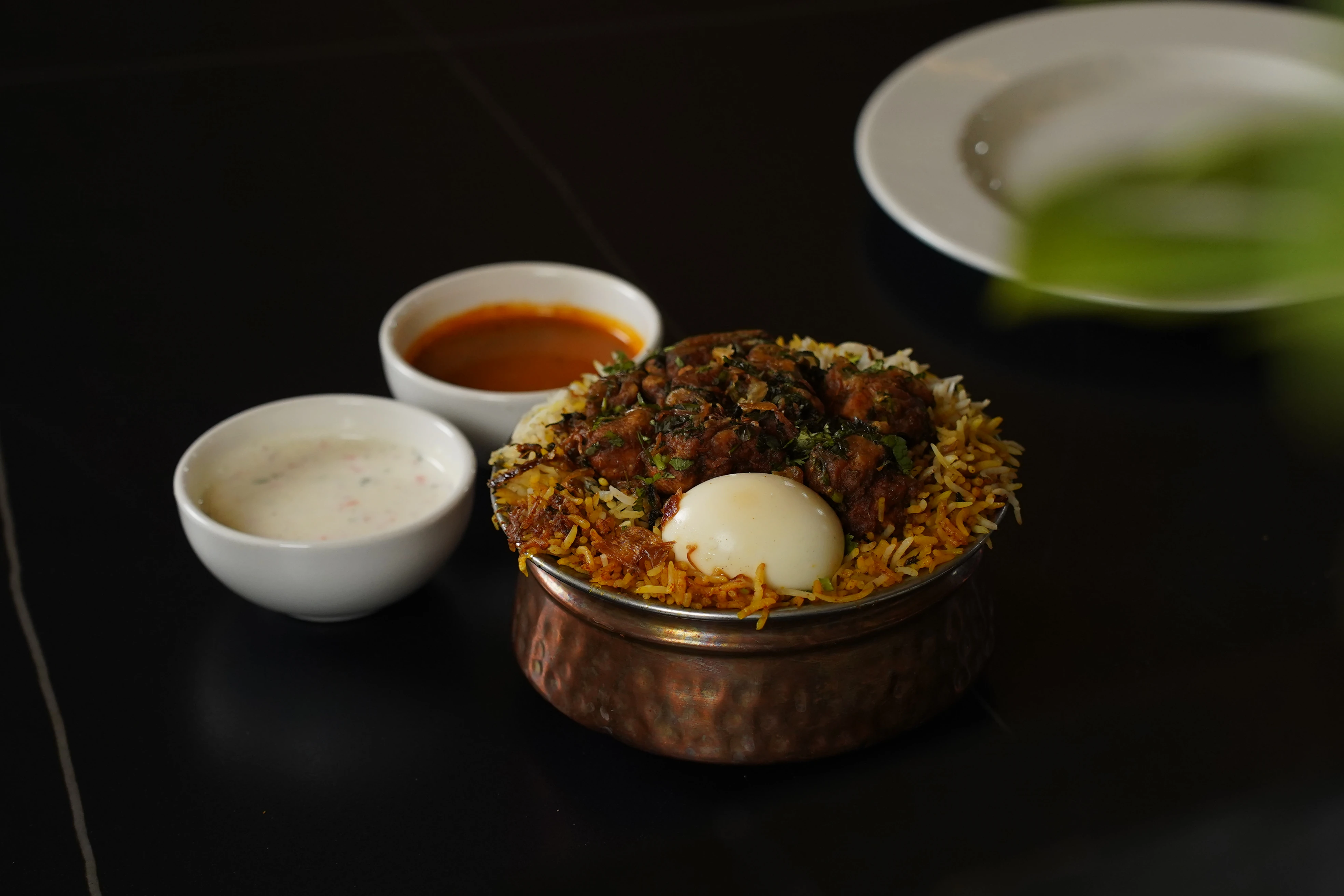 Chicken biryani plate